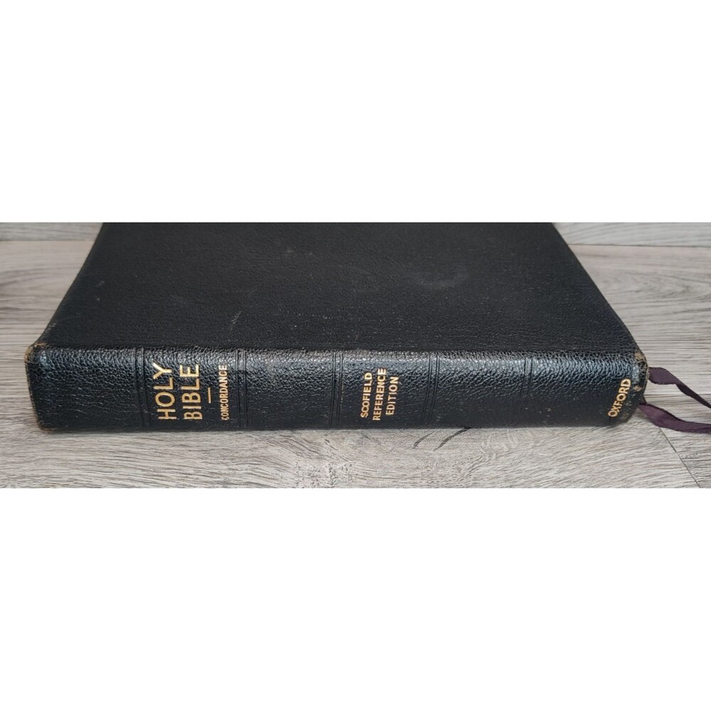 Vintage 1945 Scofield Reference Bible Oxford Morocco Leather Thumb Index